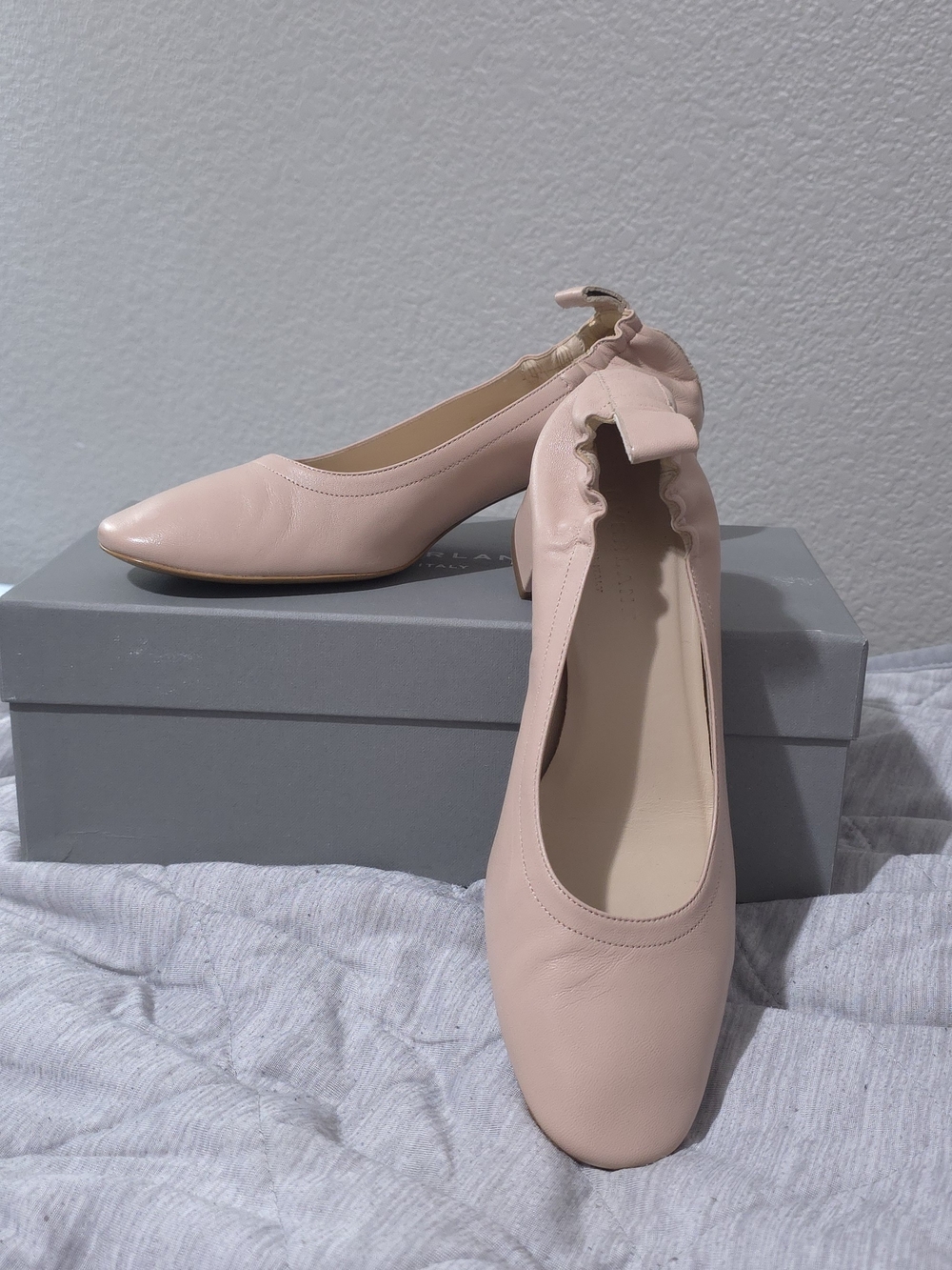 Everlane The Day Heel Blush Pink Ballet Block Heel Size 6